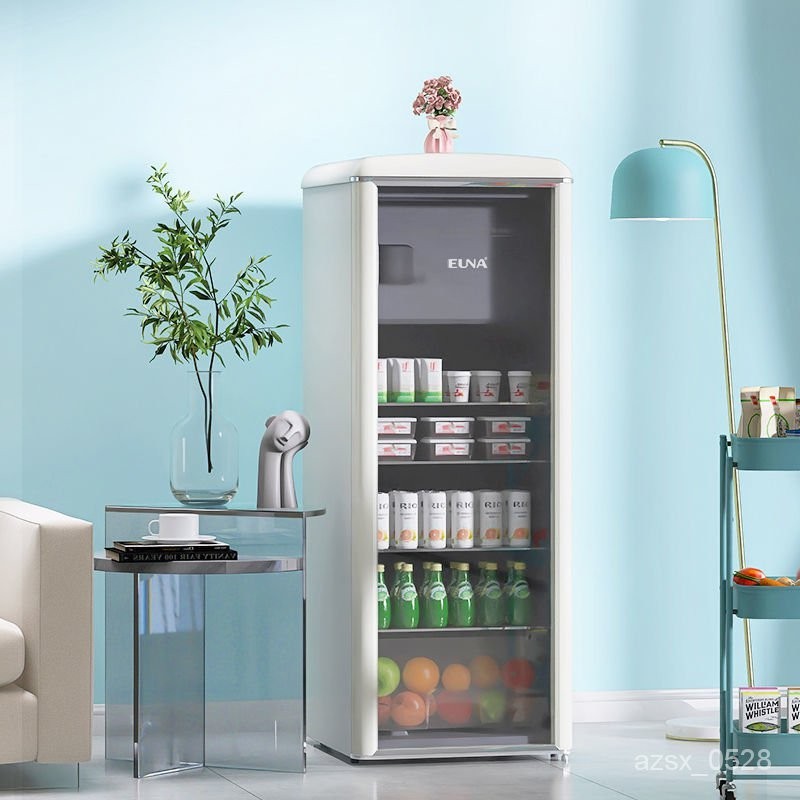 【精品推薦】✨【訂金】🚀 SC-225R復古冰吧透明飲料櫃小型冷藏冷凍冰箱傢用客廳辦公室 冰吧 小冰箱