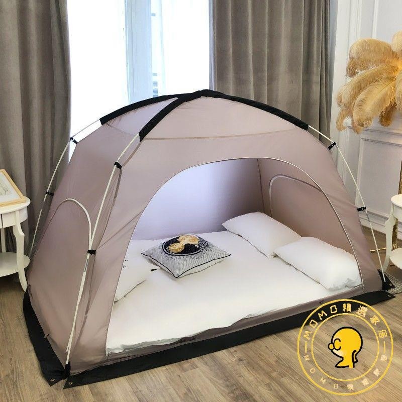 【MOMO精選】室內帳篷家用大人單雙人大容量折疊透氣防風防蚊保暖兒童床上帳篷