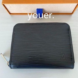 精品二手 Louis Vuitton LV M60152 M60383黑色 EPI 水波紋 拉鍊零錢包