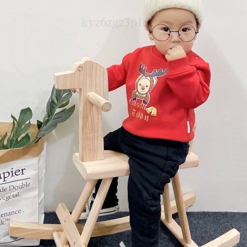 木馬兒童搖搖馬實木製坐椅寶寶2-4週嵗生日六一禮物男孩擺件可玩
