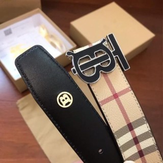 二手/全新 實拍 Burberry 博柏利皮帶 男士腰帶 新款戰馬腰帶 男生皮帶 巴寶利腰帶 頭層牛皮 扣頭鍍鈀