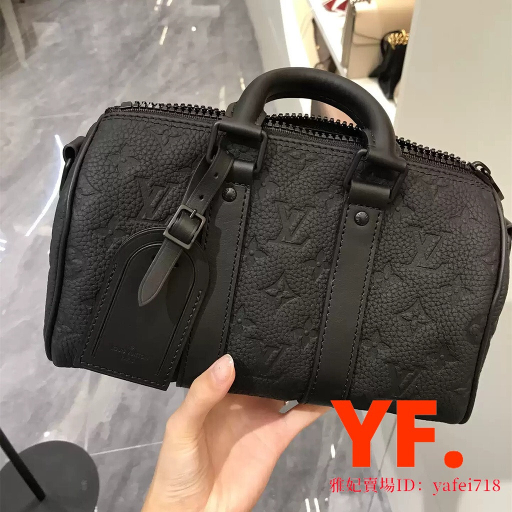 二手LV M20900 KEEPALL 25 男包 壓紋印花 手提包 肩背包 斜挎包 波士頓包