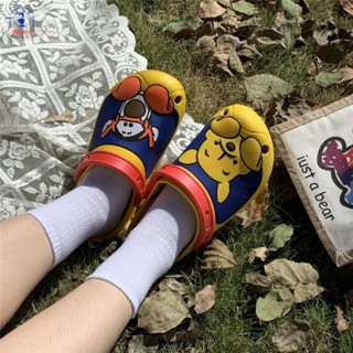 夢幻鞋坊/洞洞鞋女小熊維尼外穿防滑ins潮可愛居傢軟底夏季沙灘包頭涼拖鞋洞洞鞋 洞洞拖鞋 踩屎拖鞋 厚底洞洞鞋 涼拖鞋女