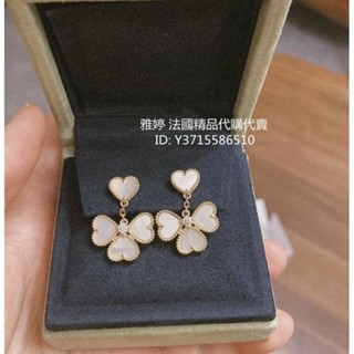 二手精品 VAN CLEEF & ARPELS 梵克雅寶 黃K金珍珠母貝鑽石耳環 黃K金耳環 VCARN5PQ00