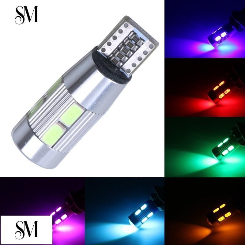 【SYM】T10 解碼 10燈SMD 5630汽車LED示寬燈散光加聚光超亮透鏡行車燈日行