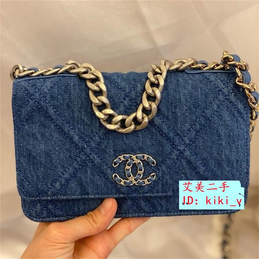 正品現貨 CHANEL 香奈兒 22P春夏系列 19Bag系列 牛仔 WOC 丹寧 鏈條包 AP0957