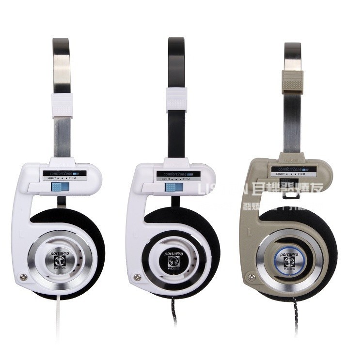 KOSS PORTA PRO 高斯頭戴式有線耳機 PP耳機 白色頭戴式耳機 可折疊伸縮重低音音樂耳機 易夢玲衕款耳機