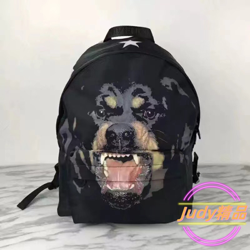 二手精品 GIVENCHY 紀梵希經典羅威納犬後背包 雙肩包 男女背包 明星同款