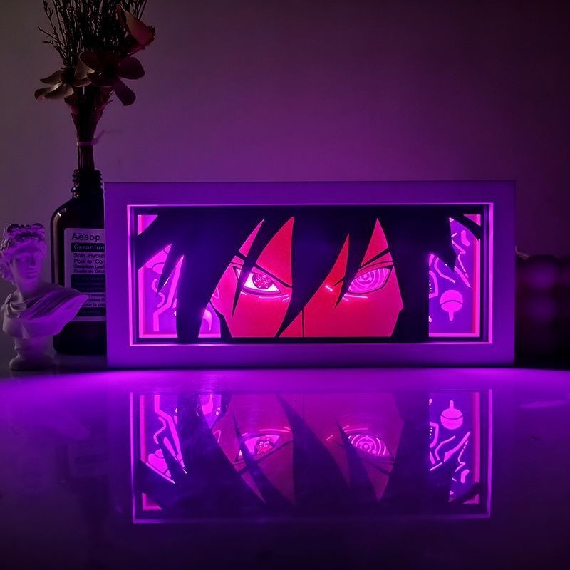 台灣出貨免運 火影忍者紙雕燈 動漫小夜燈 動漫周邊 鳴人宇智波鼬佐助卡卡西夜燈 交換禮物東京復仇者魯路修 氛圍燈 夜燈