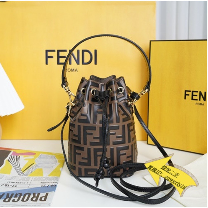 悅悅 二手FENDI 芬迪 MON TRESOR MINI斜背包/手提包/肩背包 迷你水桶包/ 近全新 精品 現貨