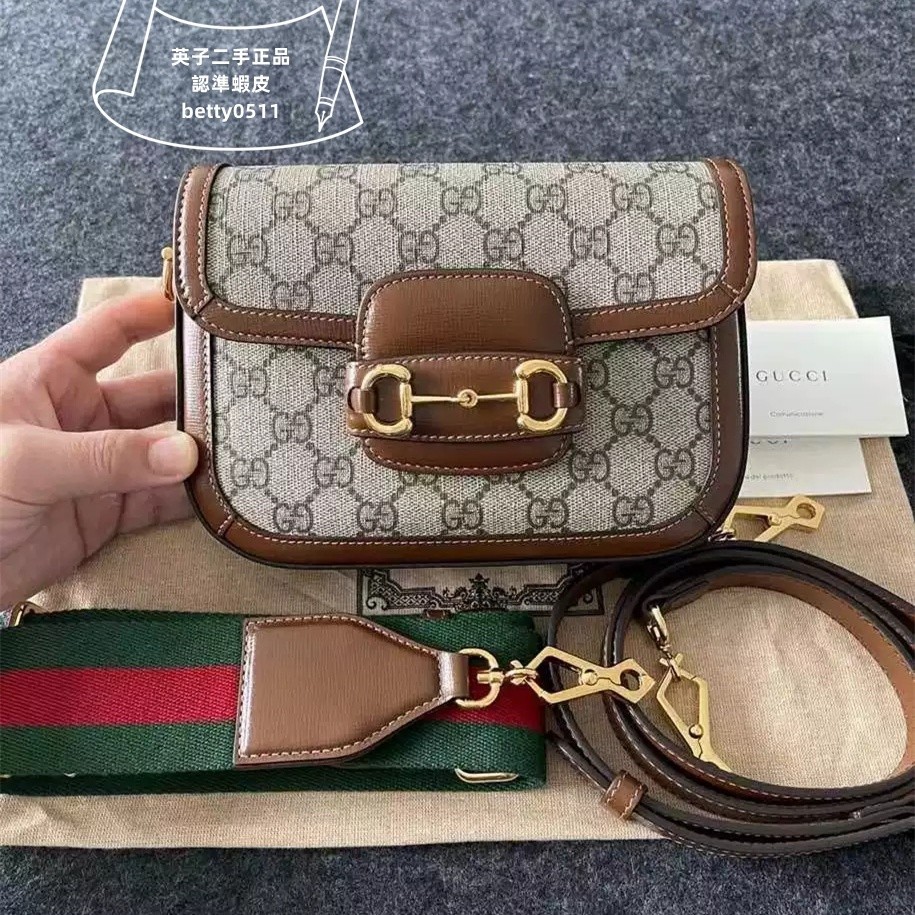 Gucci 馬銜扣1955 馬鞍包 復古金扣單肩包 斜挎包 658574 寬肩帶鏈帶包 古馳馬鞍包