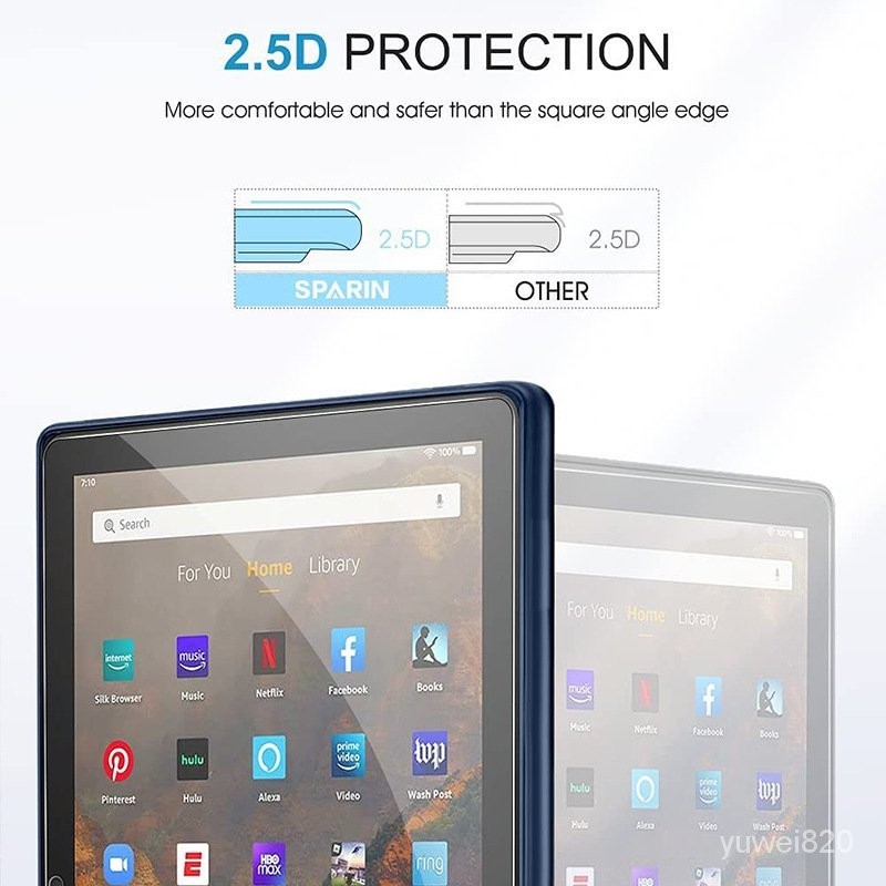 適用Kindle HD10plus鋼化膜Amazon Fire7/8平闆保護貼膜 V8EB
