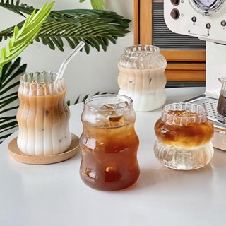臻品免運☼ins玻璃美式拿鐵咖啡杯 果汁杯 冷萃杯 冷飲杯 玻璃早餐牛奶杯子