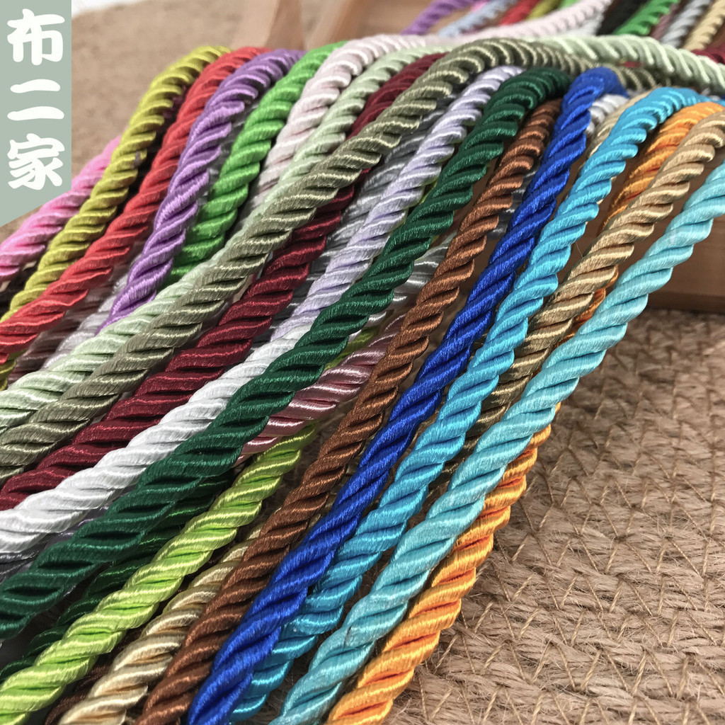 🔥臺灣熱賣🔥可開收據5MM粗彩色安全繩捆綁繩子3股扭繩尼龍繩窗簾手提繩子帶子繩裝飾繩
