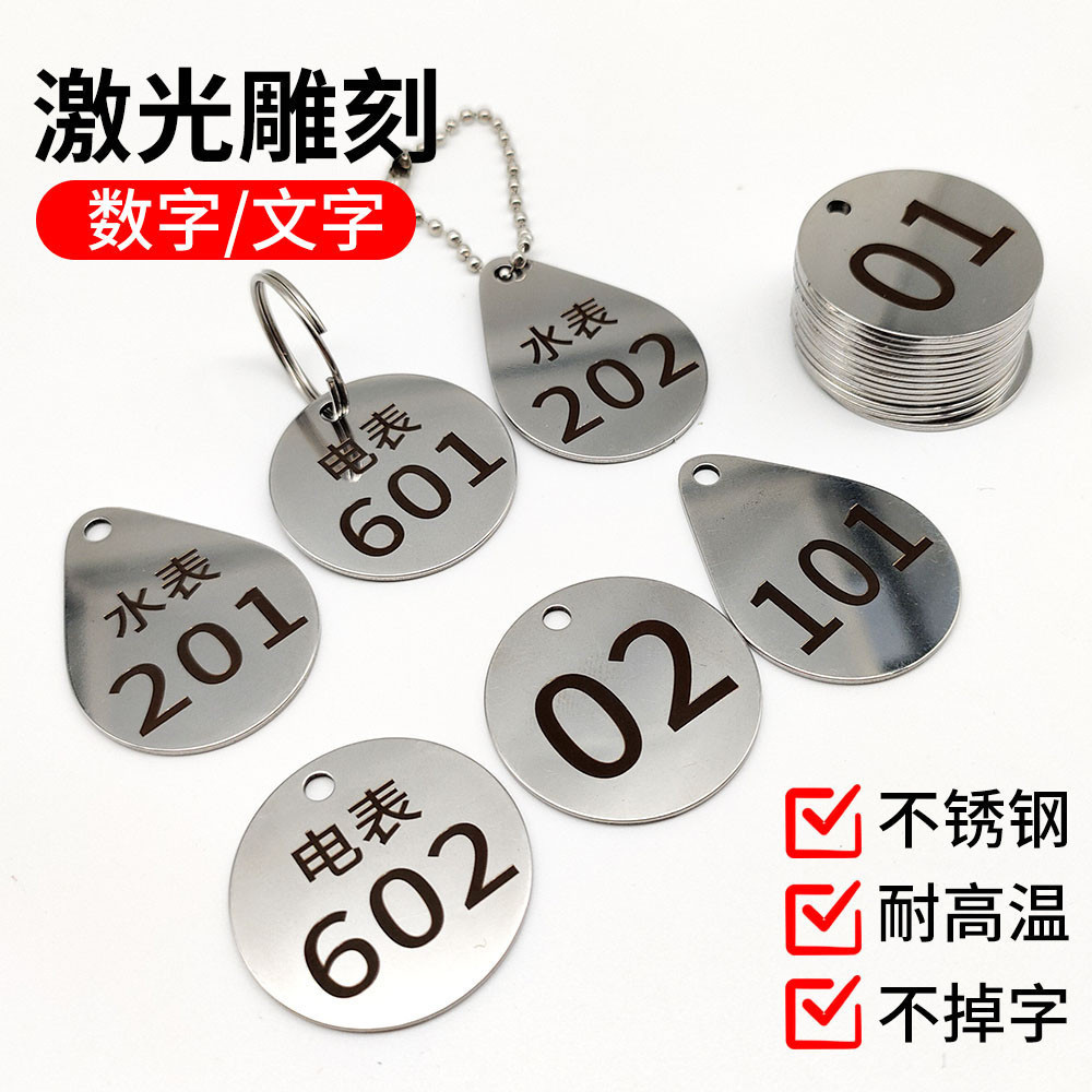 【全場客製化】 客製不鏽鋼號碼牌數字編號牌水錶電錶物業鑰匙牌金屬標記號牌