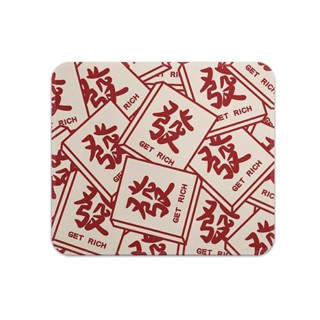 臺灣發售❥❥發財順利新年紅創意鼠標墊小號鎖邊加厚電腦桌墊可水洗耐臟防滑