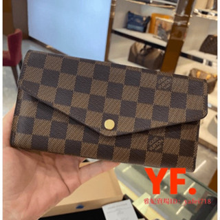 LV 路易威登 SARAH 棋盤格 女款 信封式錢包 長夾 手拿包 皮夾 N60114 N63209