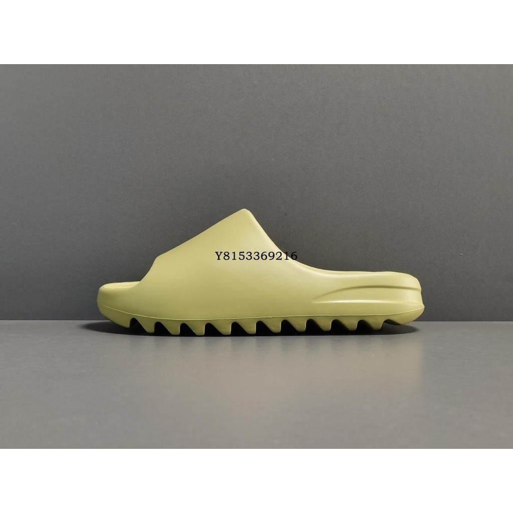 現貨 adidas originals Yeezy Slide ＂Resin＂豆綠 鯊魚齒 拖鞋FX0494男鞋