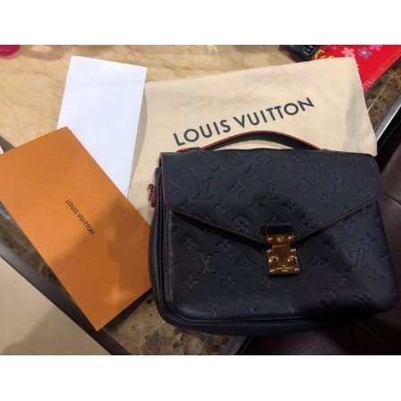 二手正品 LV POCHETTE METIS M44071 深藍色 郵差包 熱銷款 Empreinte 皮革