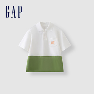 Gap 男童裝 Logo短袖POLO衫-白色(466215)