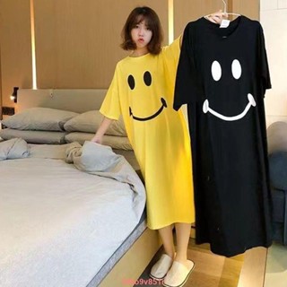 【新貨熱賣】過膝睡裙女夏季寬松加大碼可愛ins風爆款學生少女網紅短袖家居服大碼睡裙加大睡衣大尺碼