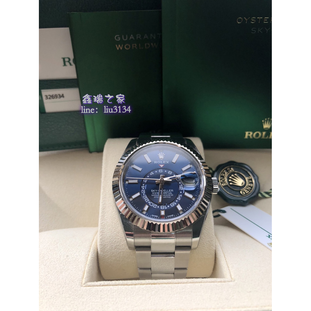 ROLEX 勞力士 Sky-Dweller 326934 藍面天行者 年曆錶 2019年保卡（已交流）