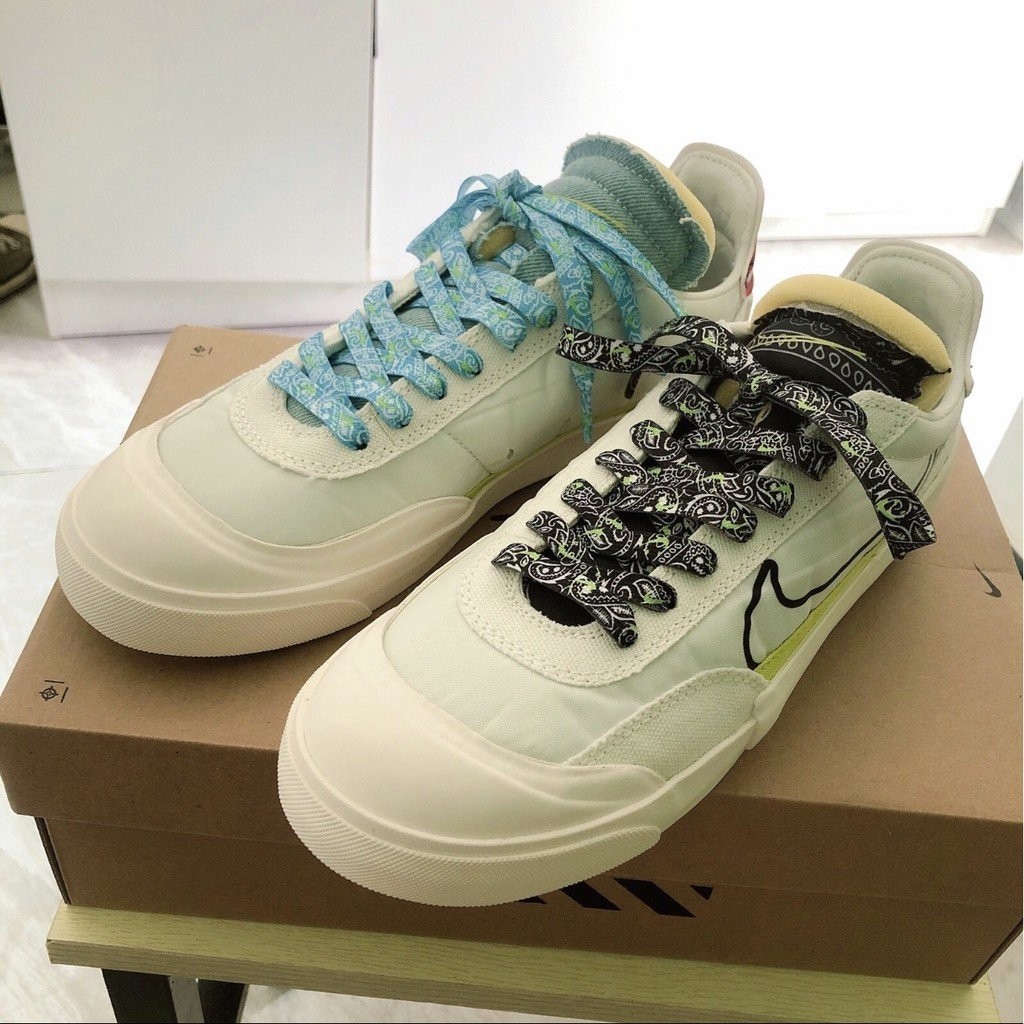 Nike Drop-Type HBR 白藍 鴛鴦 帆布鞋 男女款 腰果花 CW2620-101