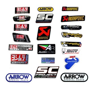 ↱耐熱摩托車鋁貼花貼紙 Akrapovic AC AR Yoshimura Mivv貼紙
