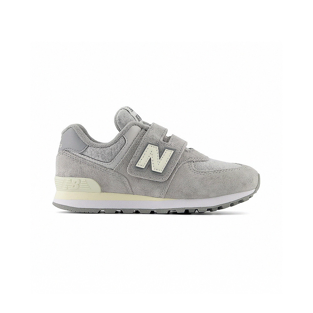 New Balance 574 中童 灰白色 小朋友 麂皮 魔鬼氈 運動 休閒鞋 PV574GBG