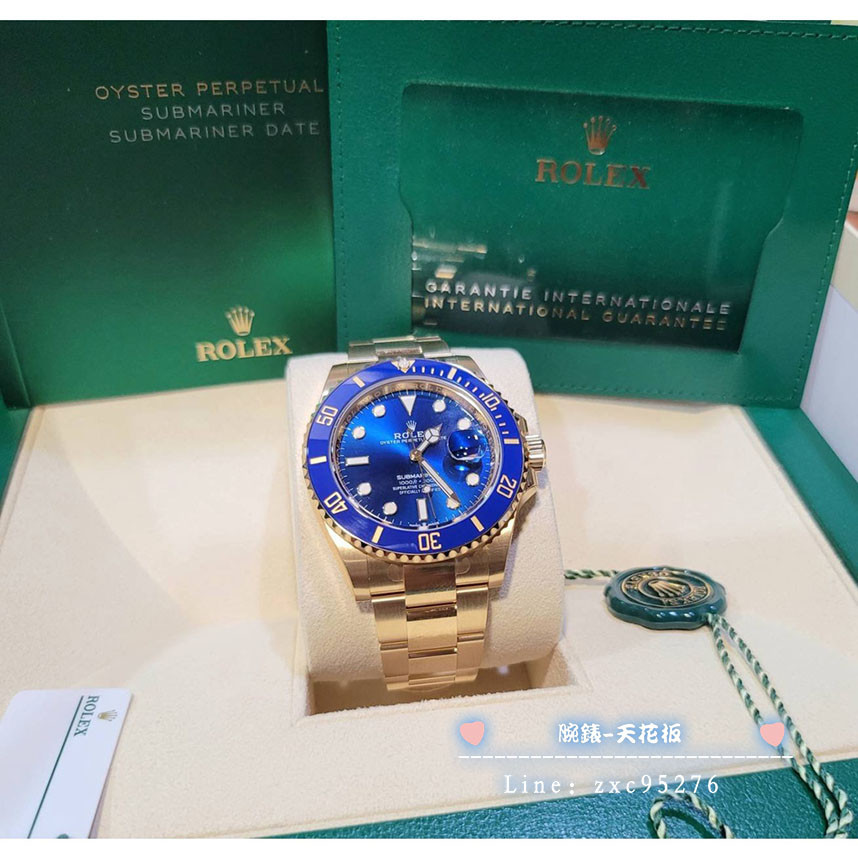Rolex 勞力士 126618Lb 藍面 黃金 陶瓷圈 21年 新卡 水鬼 41Mm 全新 116618腕錶
