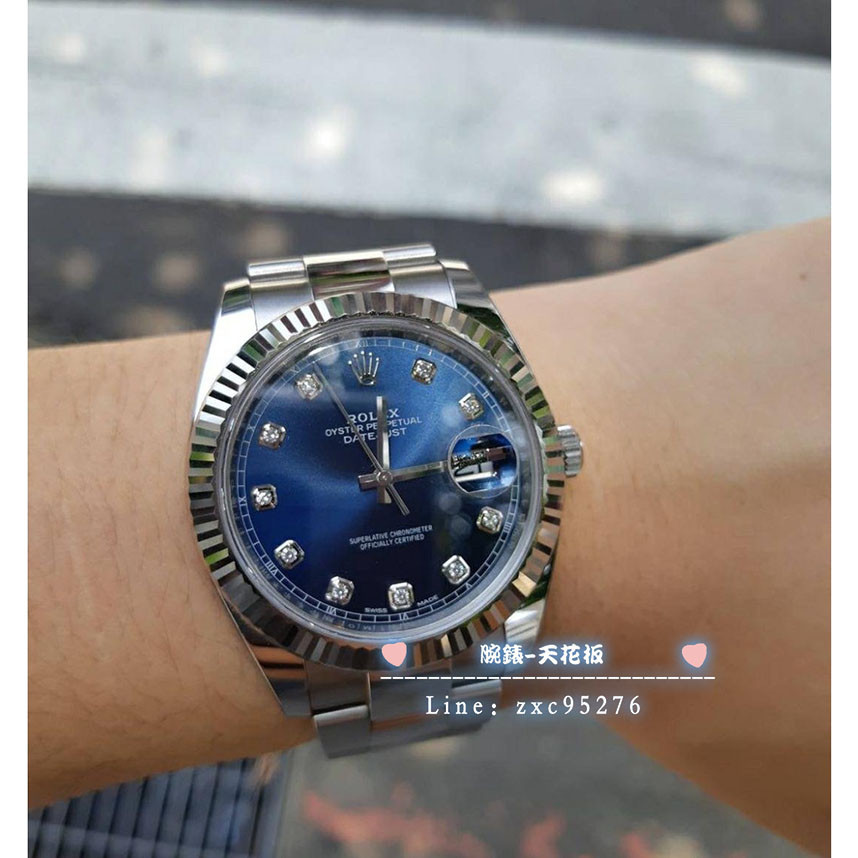 勞力士 126334G Rolex 藍面 十鑽 126334 原鑽時標 白金 太陽圈 Datejust Dj腕錶