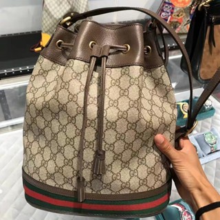 二手 GUCCI Ophidia GG Logo ‎‎540457 水桶包 斜背包 附肩帶