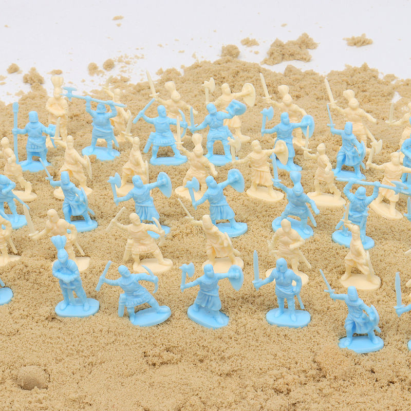 兵人 玩具 迷你軍事小兵人模型中世紀古代塑料軍人DIY沙盤士兵兒童打仗玩具