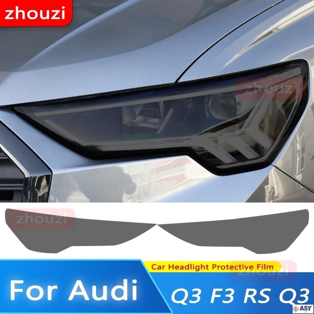 適用於奧迪 Q3 F3 RS Q3 Sportback 2019-On 汽車大燈色調黑色保護膜保護尾燈透明 TPU 貼紙