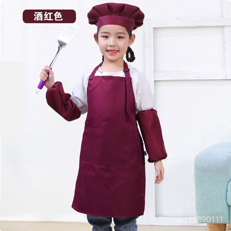 兒童廚師服套裝幼兒園烘焙小廚師服裝幼兒廚師服角色扮演cosply 1SEC