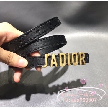 精品二手 Dior 迪奧 JADIOR金釦 黑色窄版 1.5CM 女生皮帶 腰帶 現貨免運