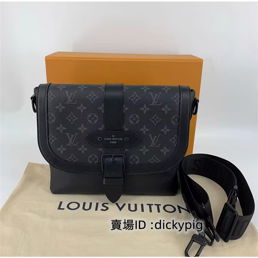 ZQZ精品店 LV 路易威登M45911 UMUR 黑花 翻蓋 磁扣 信差包 郵差包 男士包包斜背包