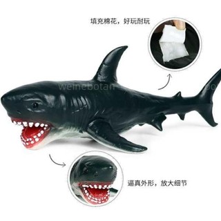 台灣熱銷 仿真海洋動物模型兒童軟膠虎鯨大白鯊白鯨藍鯨海豚抹香鯨玩具擺件