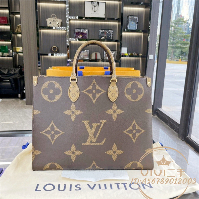 正品現貨 LV 路易威登 M45320 ONTHEGO GM 經典 老花 肩背包 手提包 手挽包 購物包 托特包