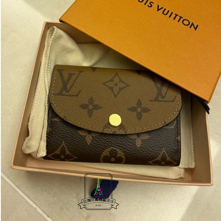 Louis Vuitton 路易威登 LV Rosalie M82333 經典老花 拼色 豆豆夾 錢包 卡包