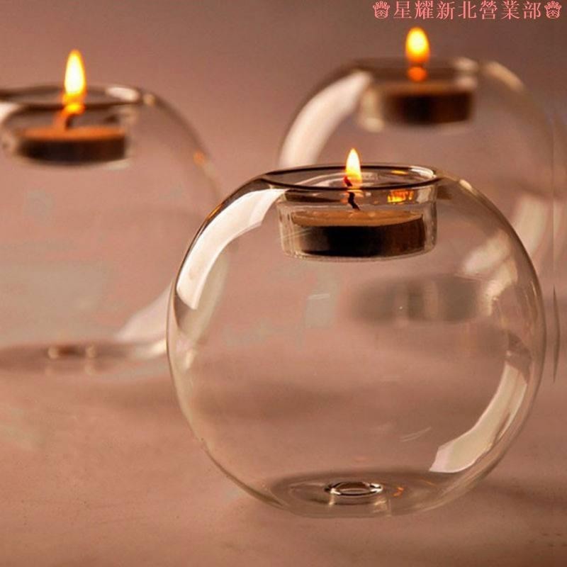 星耀免運☟歐式透明玻璃燭台 浪漫情人節禮物透明玻璃燭台 燭光晚餐 經典水晶玻璃蠟燭台 家居裝飾燭台