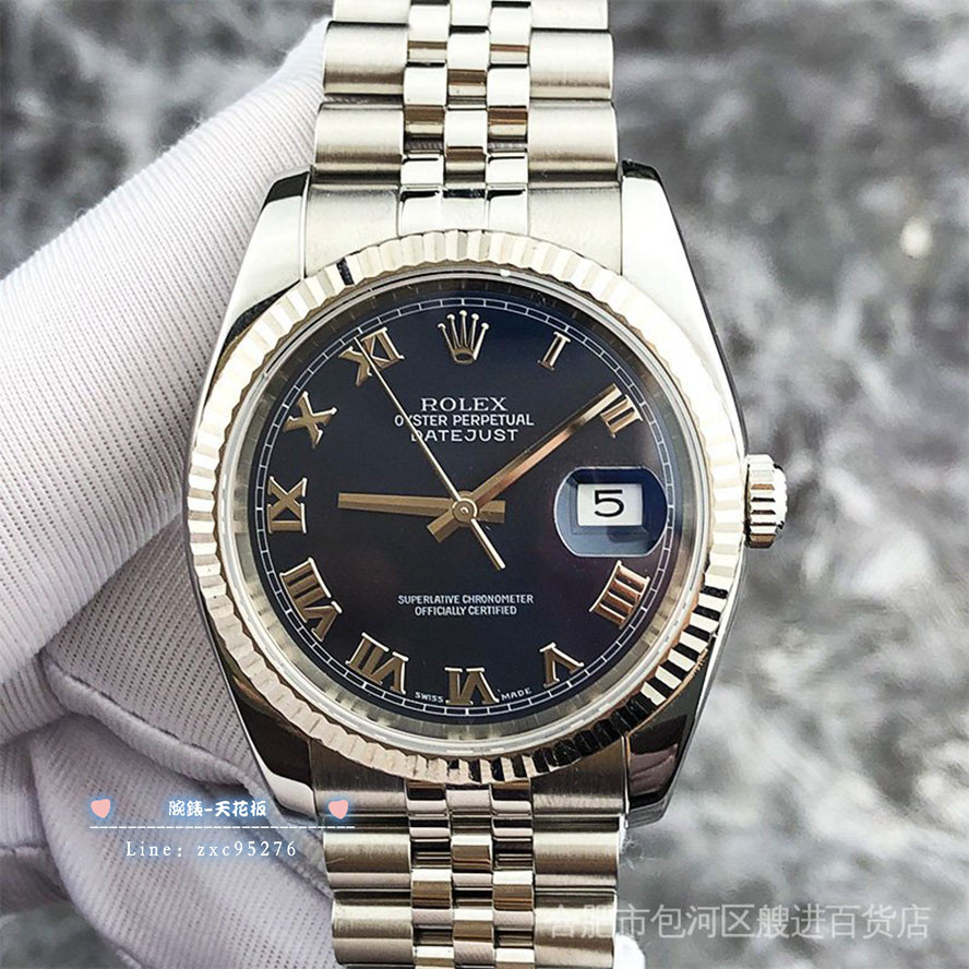 Rolex Rolex勞力士日誌116234藍羅18K白金精鋼日期顯示機械男表 潮流 時尚 休閒 商務 經典 手錶
