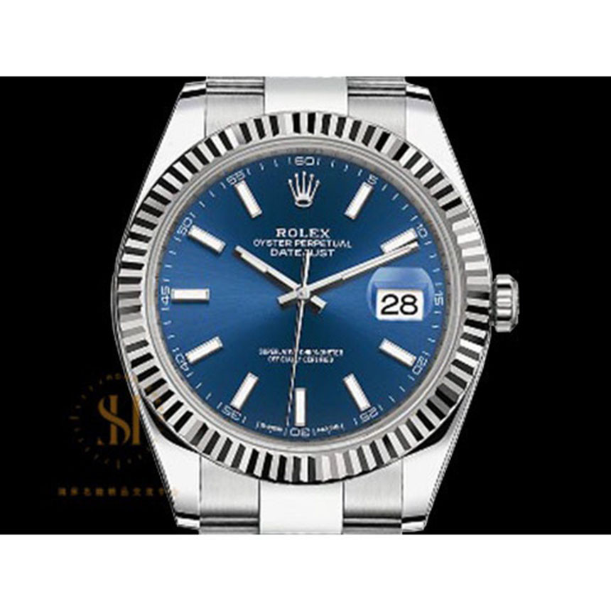 Rolex 勞力士 Datejustii 126334蠔式 18K白金框 藍色面盤 2019保單 Af542腕錶