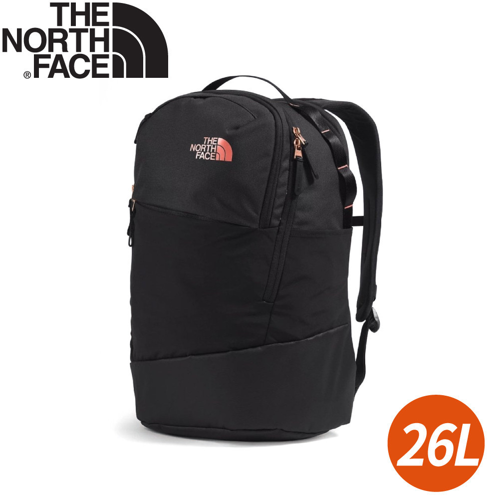 【The North Face 女 26L 休閒大容量後背包《黑》】87K0/雙肩包/休閒背包/電腦包/學生書包/登山包