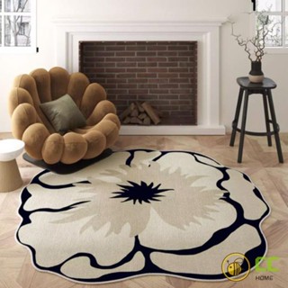 糖糖💕 輕奢法式地毯圓形不規則地毯臥室床邊毯客廳沙發茶几毯椅子地墊