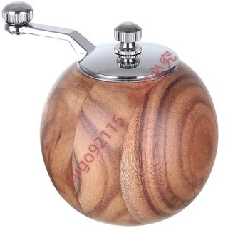 ??熱賣精品??手搖磨胡椒粉研磨器木製黑胡椒粒粉碎工具粗細可調現磨花椒調料瓶~大錢百貨
