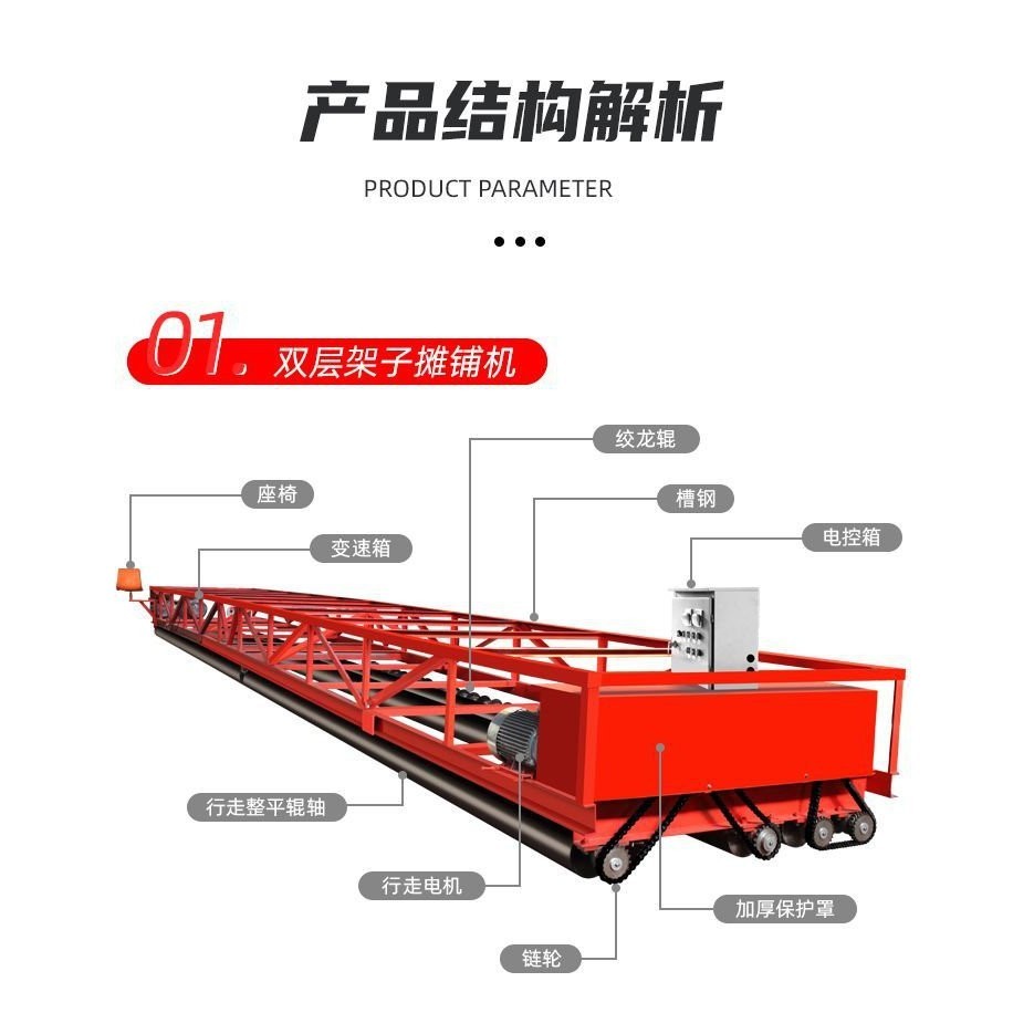 【限時特價】 攤鋪機 整平機 三輥軸整平機 廣場整平機 隧道混凝土攤鋪機