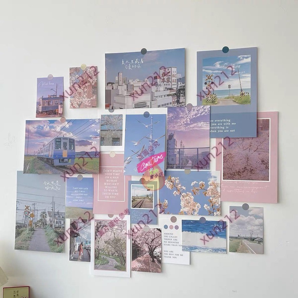 免運【海報A4】 北歐風ins風景藝術墻貼海報拍照道具文藝墻上裝飾房間裝飾