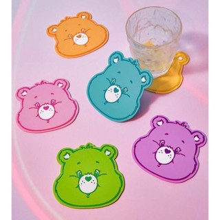 現貨 🌈Care Bears彩虹熊 愛心熊 粉/黃/紫/藍/橘/綠1入 大頭款 杯墊 Care Bears
