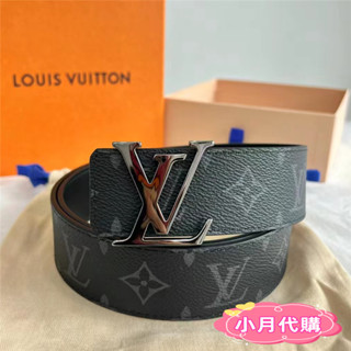 KF二手/LV 路易威登 黑花雙面皮帶 皮帶 INITIALES 4cm 腰帶 M9043N 黑花雙面皮帶 免運